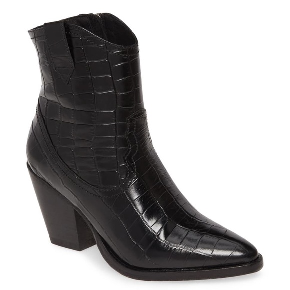 Allsaints Rolene Crocodile Leather Boot 